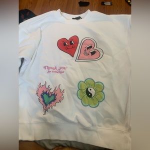 White Smiley Sweatshirt